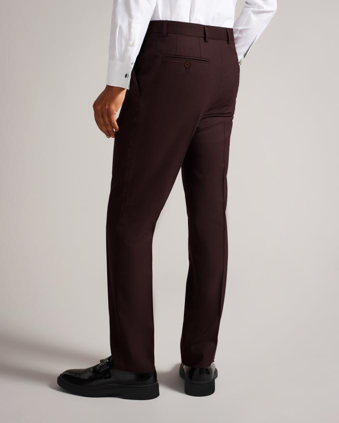 Pantalon Ted Baker Slim Fit Wool Blend Rouge Foncé Homme | OJO-73331180